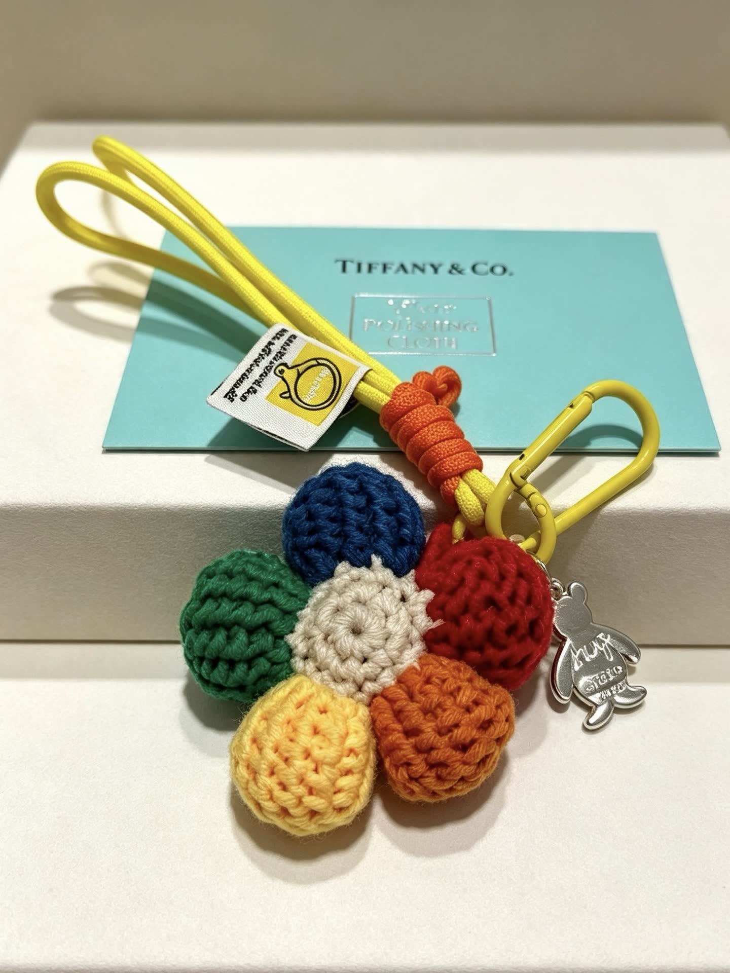 Tiffany & Co. Crochet Flower Charm Keychain